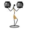 Candle Stand Pastoral Sculpture Candle Artistic Iron Abstract Character Holder Party Supplies