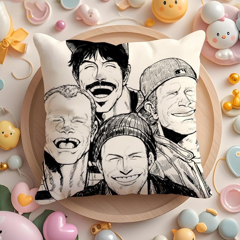 R-Red Hot C-Chili Peppers Чехол на подушку Плюшевая ткань Мягкий Двусторонний Печатный Диван Теплый Зимний Домашний Подарок Чехол на подушку