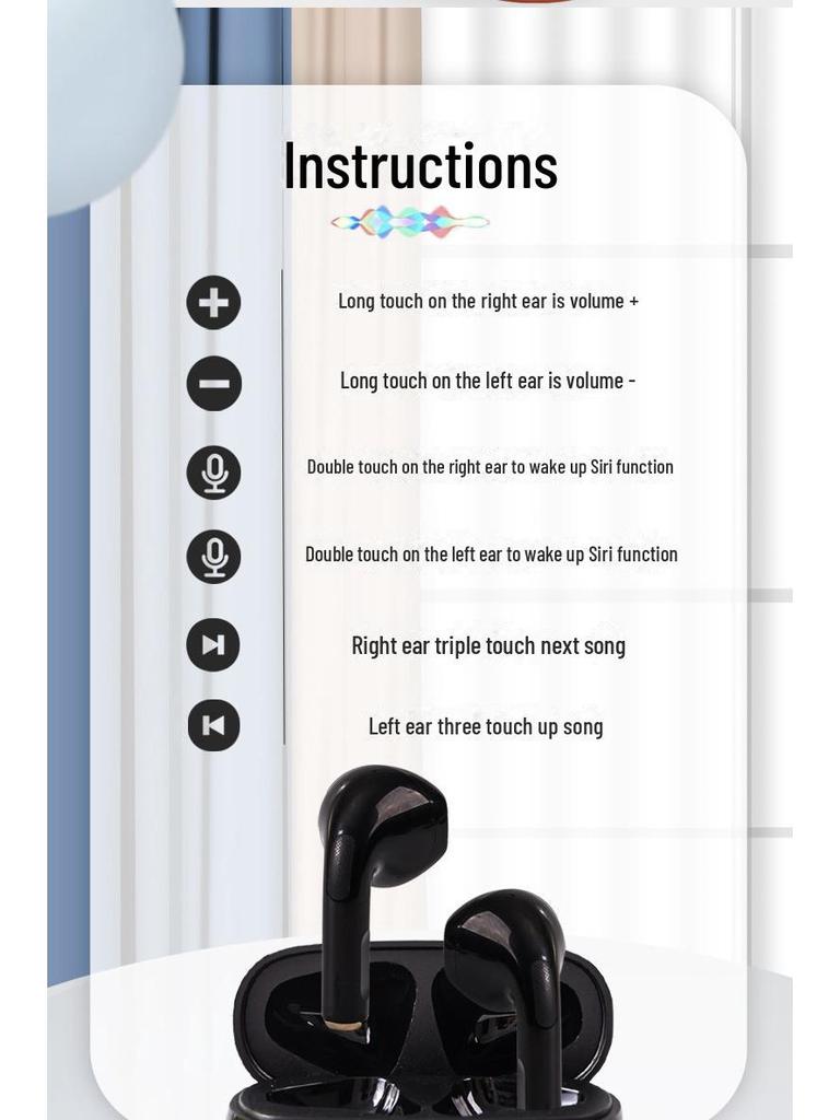 Pro6 Wireless Bluetooth Headset I12 TWS Macaron: Noise-Reduction, Mini Design