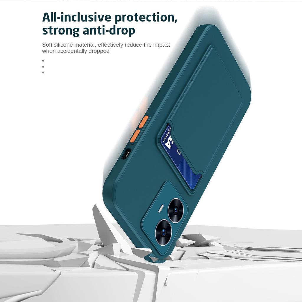 Силиконовый чехол-кошелек с отделением для карт A98 для Oppo A98 A1 5G A58 A78 A17K A57 A77 A16 A55 A54, защита камеры ярких цветов, противоударная мягкая задняя крышка