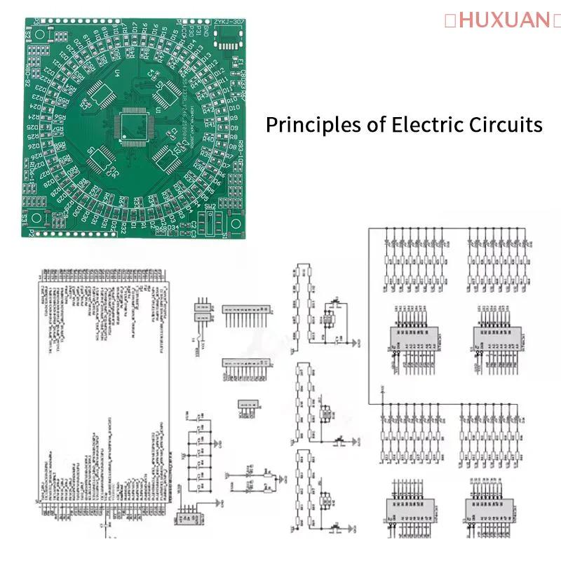 5V Type-C Интерфейс DIY Электронный Проектный Плата Комплект Для Начинающих Обучение LQFP64 Пайка Практика Комплект Потоковый Свет Печатная Плата