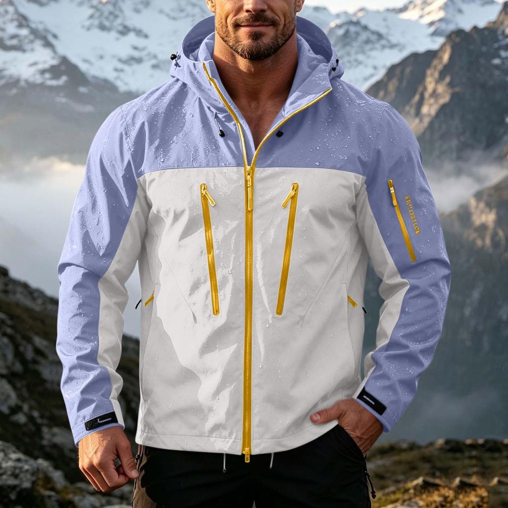 Men's Hooded Jacket with Versatile for Spring and Casual Outdoor Wear