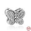Butterfly Charm Bead Fit Bracelet 925 Sterling Silver DIY Women's Jewelry
