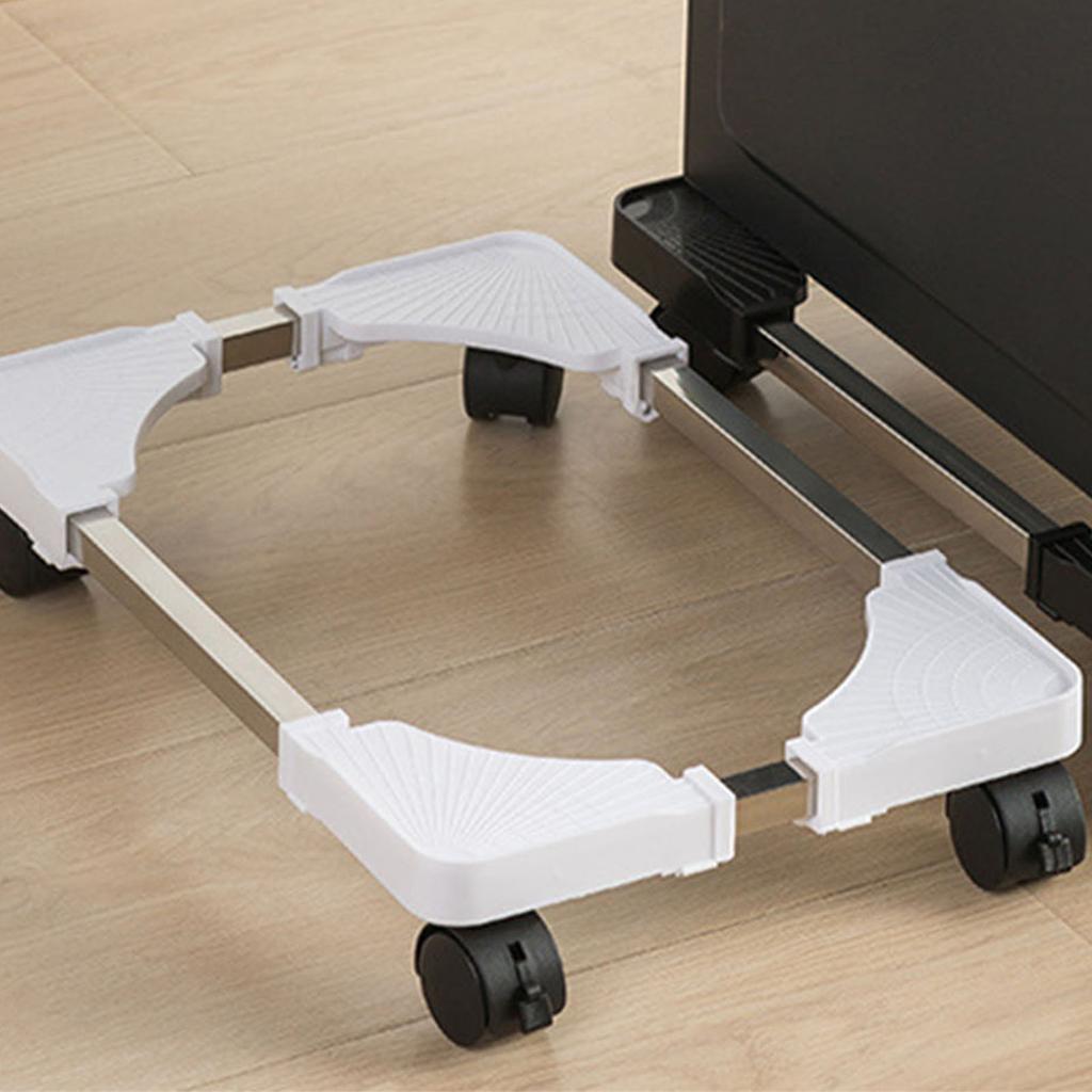 Computer Tower Stand Plastic Adjustable Mobile CPU Stand with Rolling Caster Wheels for Most Gaming
