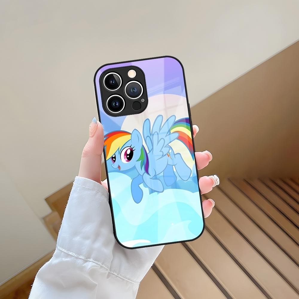 Rainbow Dash Phone Case Tempered Glass For iPhone 13 15 14 12 11 Pro Max Plus Mini X XR XS 8 7 6s SE2020 Coque