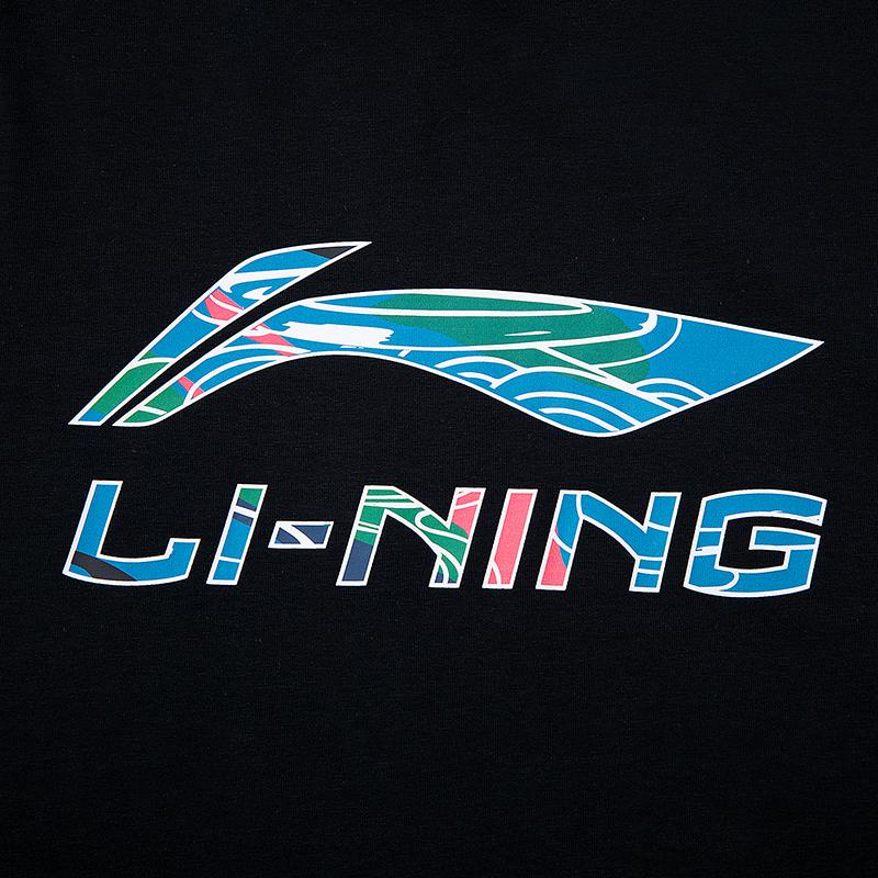 Li Ning Футболки Унисекс Черные С Круглым Вырезом AHSW845-1