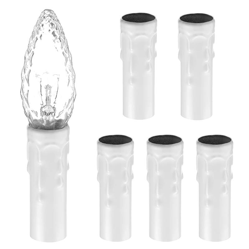 10 шт. чехлы для патронов для свечей E14 чехлы для свечей рукава огнестойкие винтажный стиль для столовой отеля