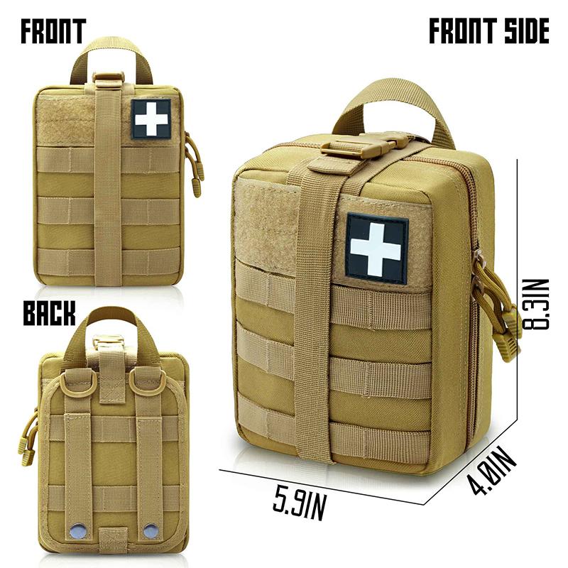 Molle Tactical EMT Medical Travel Pouch 900D First Aid Pouch Utility Rip-Away Ifak Pouch Tactical Backpack Accessory EDC Bags
