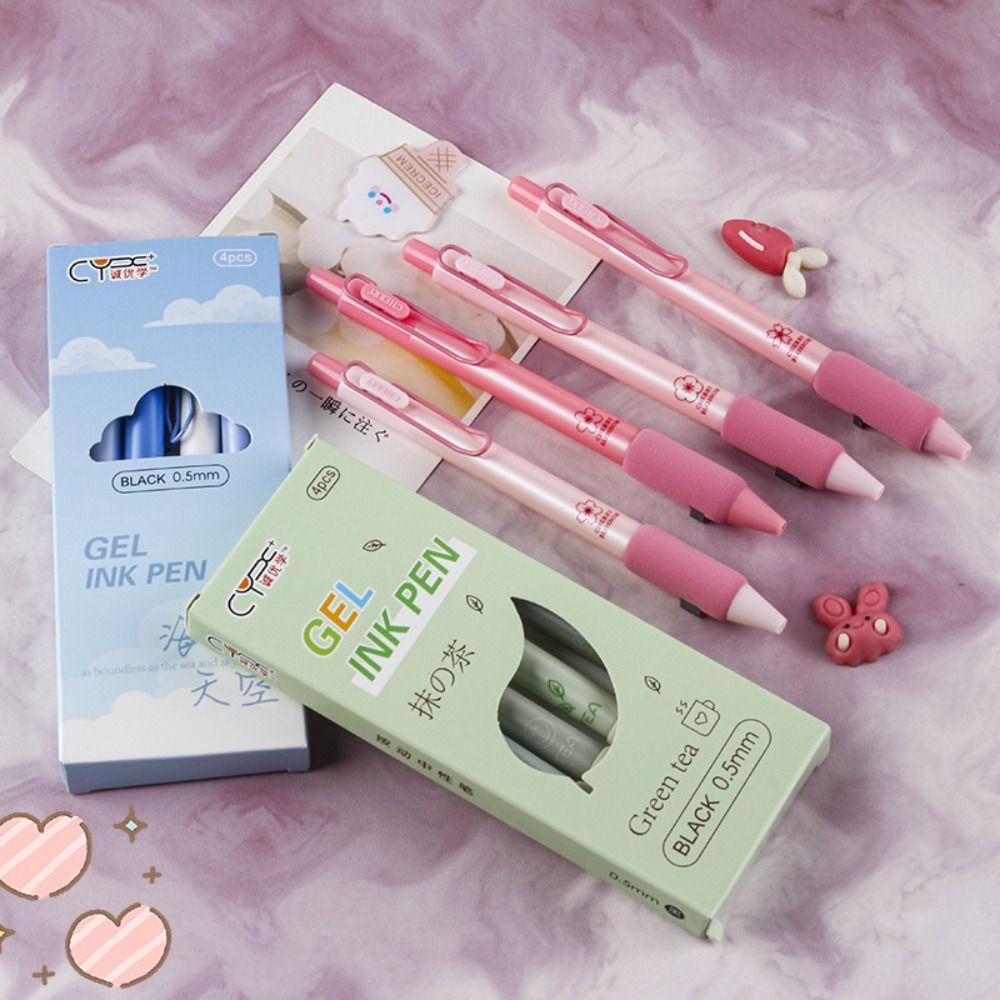 4 шт. Милые 0,5 мм Для письма Креативные канцелярские товары Мягкое прикосновение хлеба Нейтральная ручка Гелевая ручка Шариковая ручка