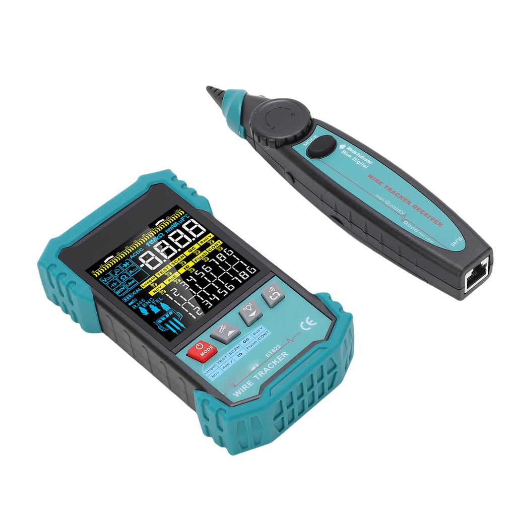 Тестер Ethernet-кабеля RJ45 RJ11 LAN Сети CAT5 CAT6 Трассировщик проводов PoE NCV Тестирование длины 400 м Сканирование неисправных линий