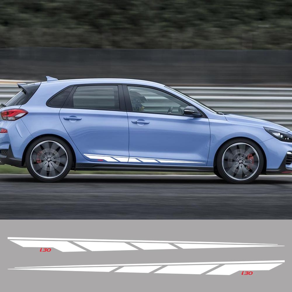 Для Hyundai I30 I 30 N Line 30n Седан GT Наклейка на автомобиль Графика на боковые двери Автомобильные спортивные полосы Декор Наклейка Аксессуары для тюнинга