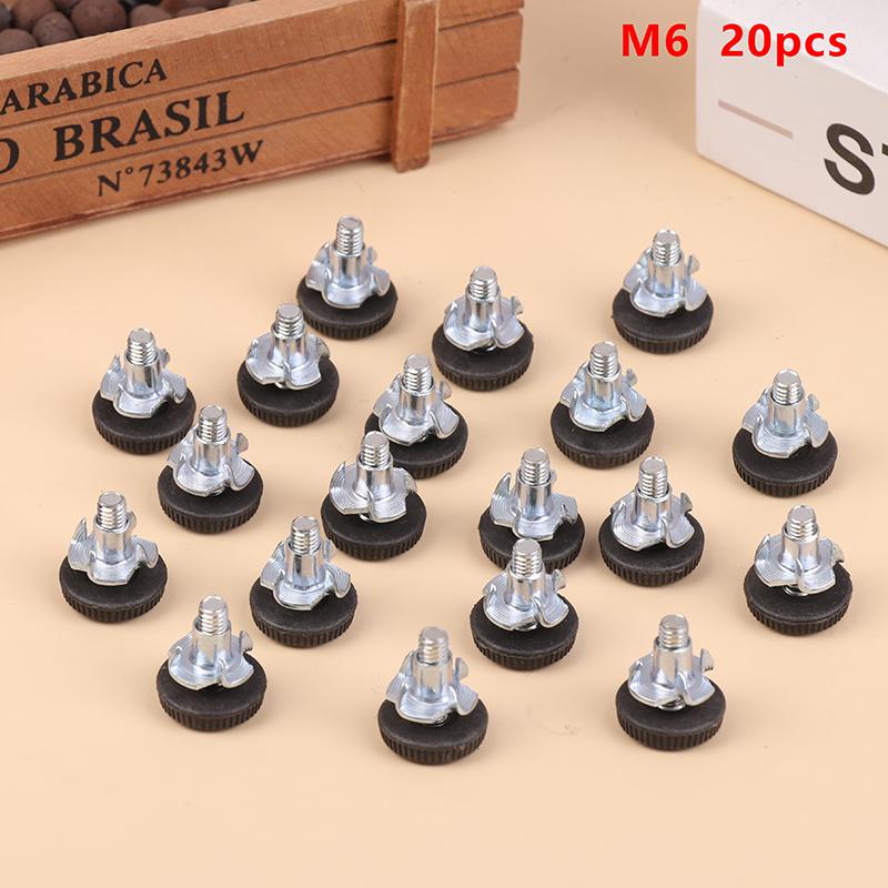 20Pcs M6 Thread Adjustable Furniture Levelers Screw In Chair Feet Durable Easy To Use Adjustable Furniture Feet Leg Levelers