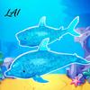 Anxiety Relief Shark Toy Bead-Filled Squeeze Stress Blue Dolphin Sensory TPR Soft Ball Simulation Sea Animal Pinch Fidget Office Desk