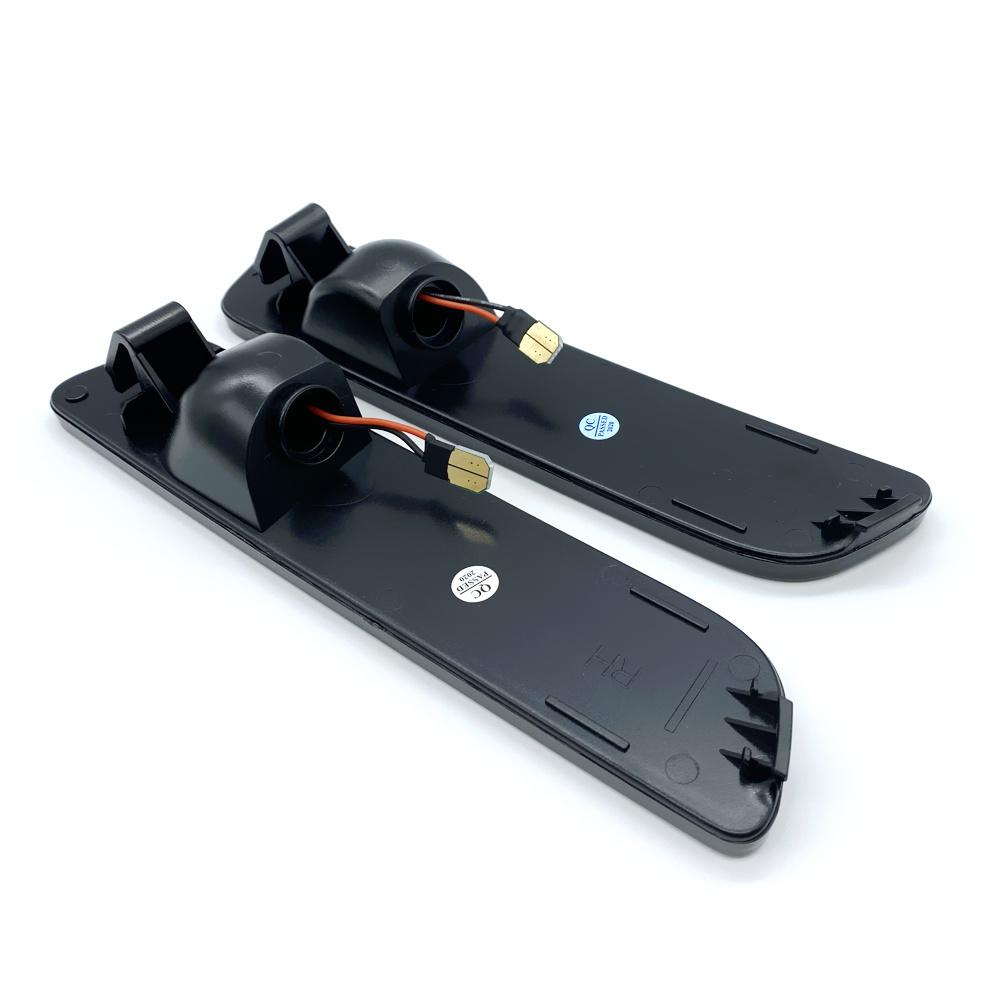 For 2005-2009 Ford Mustang Smoked Led Rear Bumper Side Marker Light Red Lamp