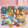 Трехмерный пазл Строительный блок Детские развивающие Животные Транспорт Фрукты Познавательные Деревянные игрушки