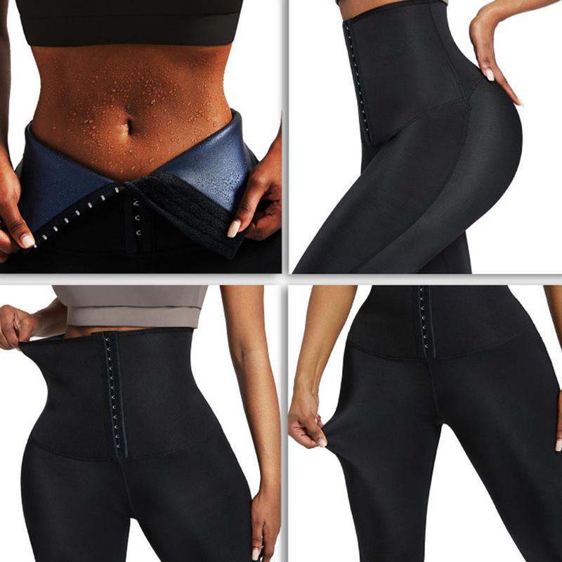 Женские регулируемые спортивные штаны для сауны, формирователь тела, термобрюки, леггинсы для тренировок, компрессионное корректирующее белье для похудения