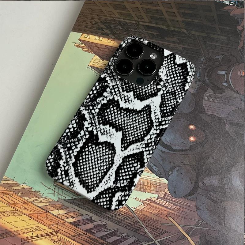 Креативный прозрачный чехол для телефона Snakeskin Art для iPhone 17 AIR 16 15 14 13 12 11 PRO MAX X XS XR 7 8 PLUS Y2K Минимализм Мягкая крышка