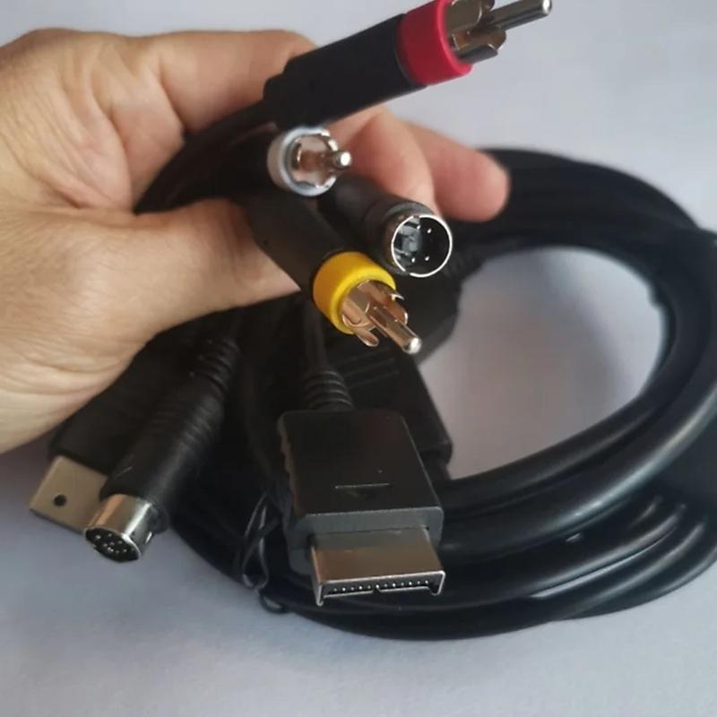 AV-кабель для нескольких консолей для игровых консолей N64 DC128, длина 1,80 м, дизайн Plug and Play, повышает долговечность