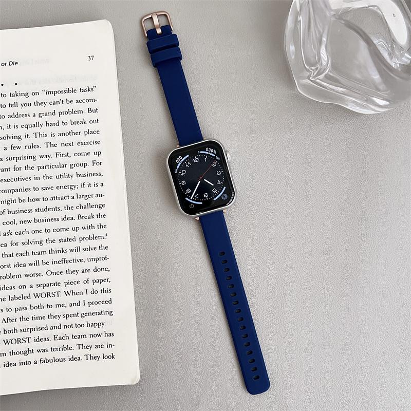 Силиконовый ремешок для Apple Watch band 46 мм 44 мм 41 мм 45 мм 40 мм 49 мм 42 мм 38 мм спортивный браслет correa iwatch Series Ultra 10 9 8 7 se3 6 5 4 3