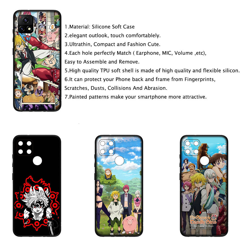 Чехол для iPhone 17 16 15 Xiaomi Poco Redmi Note 14 13 12 11 Pro Max Samsung Galaxy S25 S24 OPPO Huawei Семь смертных грехов Мелиодас Бан Чехол для телефона