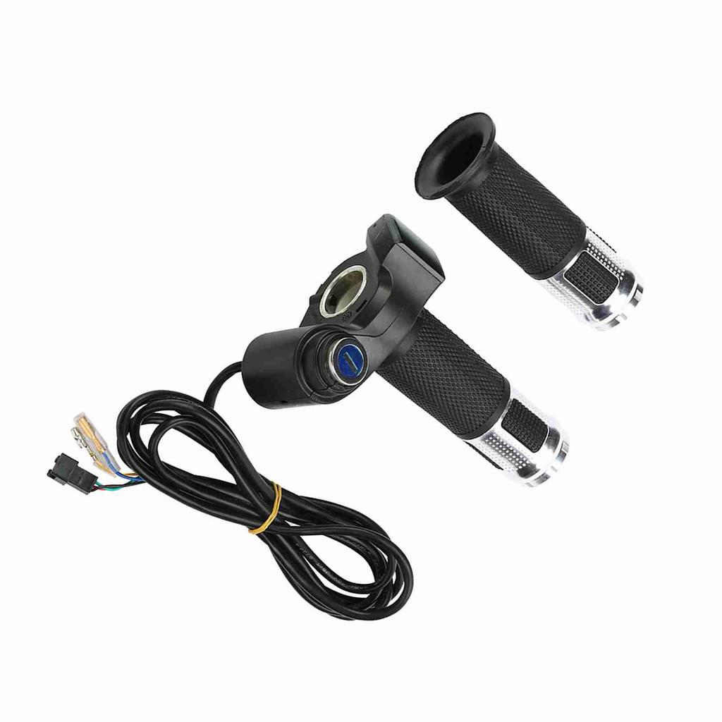 5-проводной светодиодный дисплей напряжения поворотный дроссель универсальный для 12-99 В электроскутера(Серебряный)