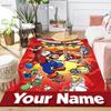 Custom 1Pc Super Mario Kart Custom Flannel Personalized Rug Non Slip Floor Mat Soft Carpet for Living  Bedroom Office Home Decor Gift