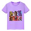 FNAF Summer T-shirt 100%Cotton Short Cartoon Print Anime Tees Y2k One Piece Bear Rabbit Pride Tshirt Boy Tops Kids Clothes Girls