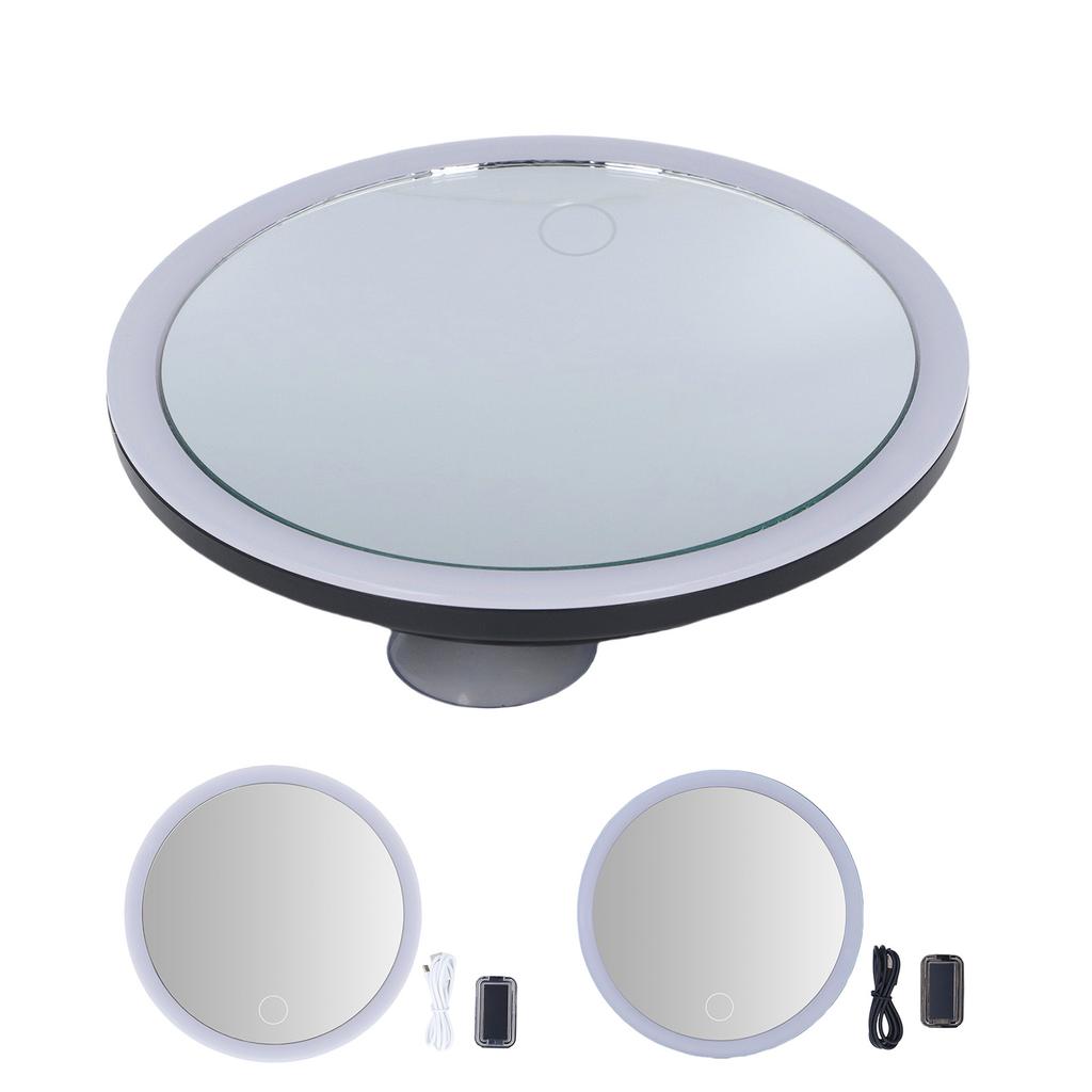Косметическое зеркало с 30-кратным увеличением, светодиодное зеркало для макияжа для ванной комнаты с подсветкой и присоской для дома и путешествий
