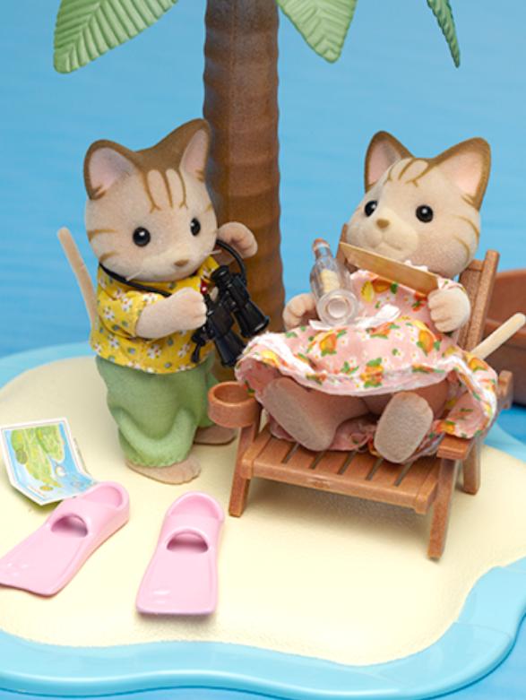 [Sylvanian] Sylvanian Families 5180 Семейство полосатых кошек Набор «Приключение на море»