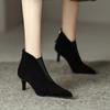 Женские ботильоны на высоком каблуке, сексуальная обувь с острым носком для женщин, роскошные платья-ботинки 2025 зима, роскошные боты для женщин