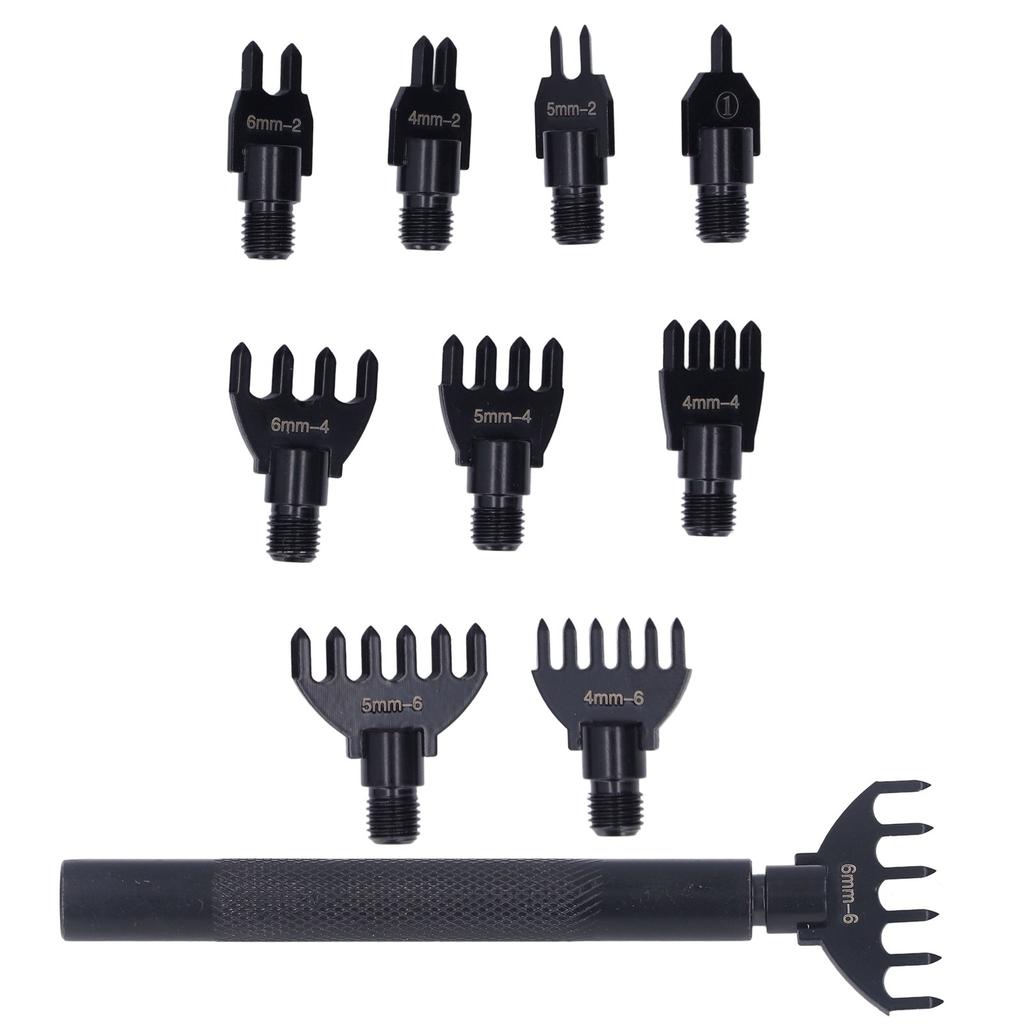 Leather Hole Punch 10 Punch Tips High Carbon Steel Wear Resistant Durable Belt Hole Puncher for