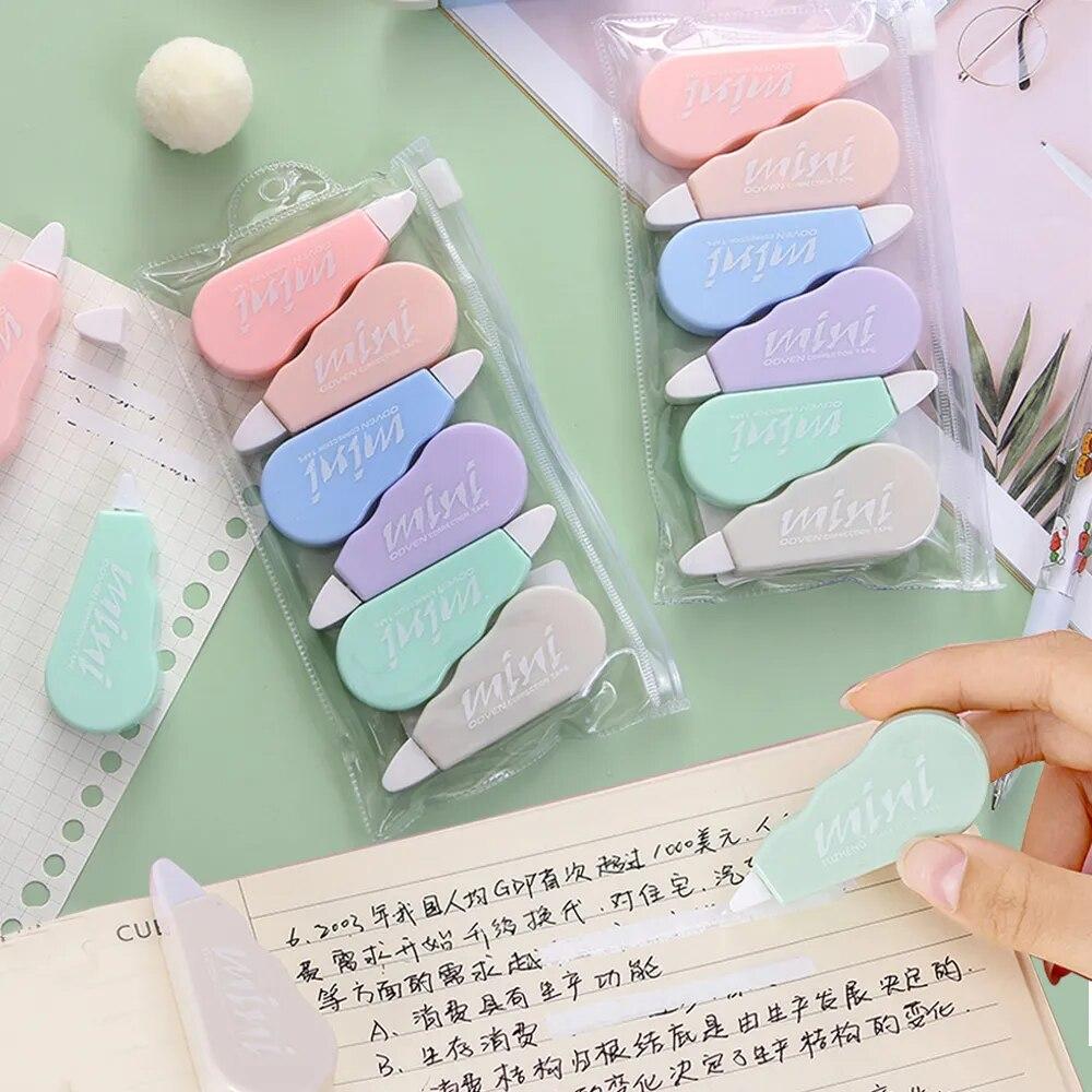 6 шт./набор 24 м корректирующая лента, нелегко рвется, корректор-замазка, студенческие канцелярские товары