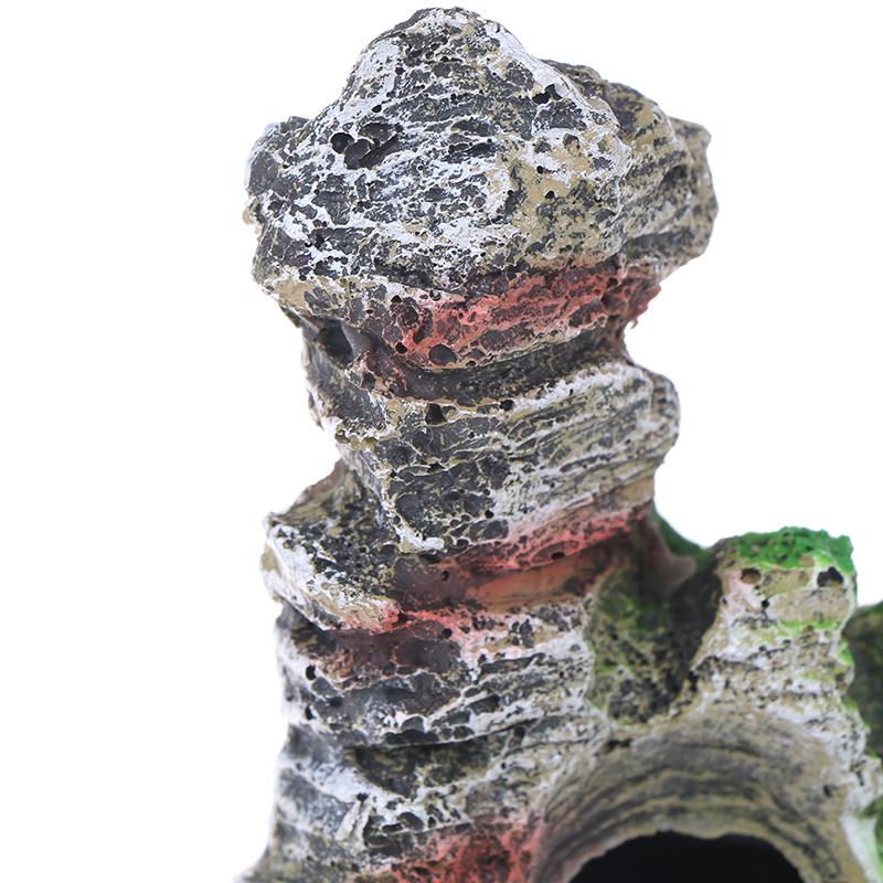 Вид на горы Аквариум Рок Пещера Дерево Мост Аквариум Орнамент Рокарий Декор