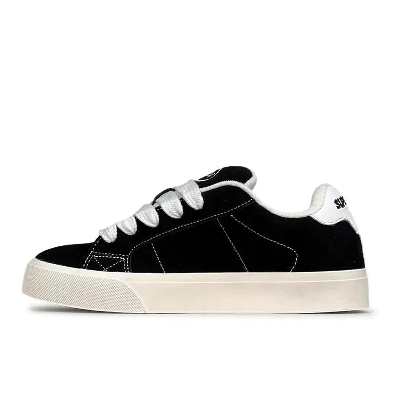 Women Lace Up Chunky Platform Sneakers Street Skate Vulcanized Casual Shoes