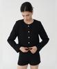 Bibyseob [Set] Classic Tweed Jacket + Slim Shorts Black