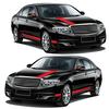 Car Sticker Sporty Racing Stripe Side Body Hood Rearview Mirror Decor Set Auto Stickers