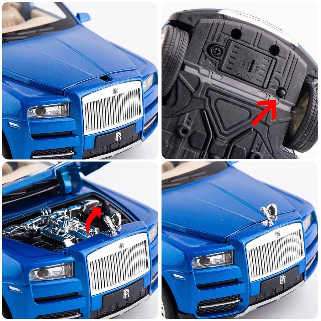 1/24 масштаб, Rolls Cullinan, модель внедорожника, игрушечный автомобиль, игрушечный автомобиль из цинкового сплава со звуком и светом для детей, подарок для мальчиков и девочек