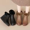 Flat-bottomed Short Boots Women's Winter Mother Shoes Thick Cotton Shoes Middle-aged and Elderly Women's Boots Soft-soled Plus Velvet Leather Shoes
