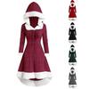 Women's Long Sleeved Plush Patchwork Retro Dress Evening Gift Dress Gift Dress Dress