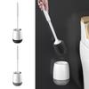 Туалетная щетка с возможностью настенного крепления Простая установка Конструкция слива Чистящая щетка с держателем Настенный аксессуар для ванной комнаты
