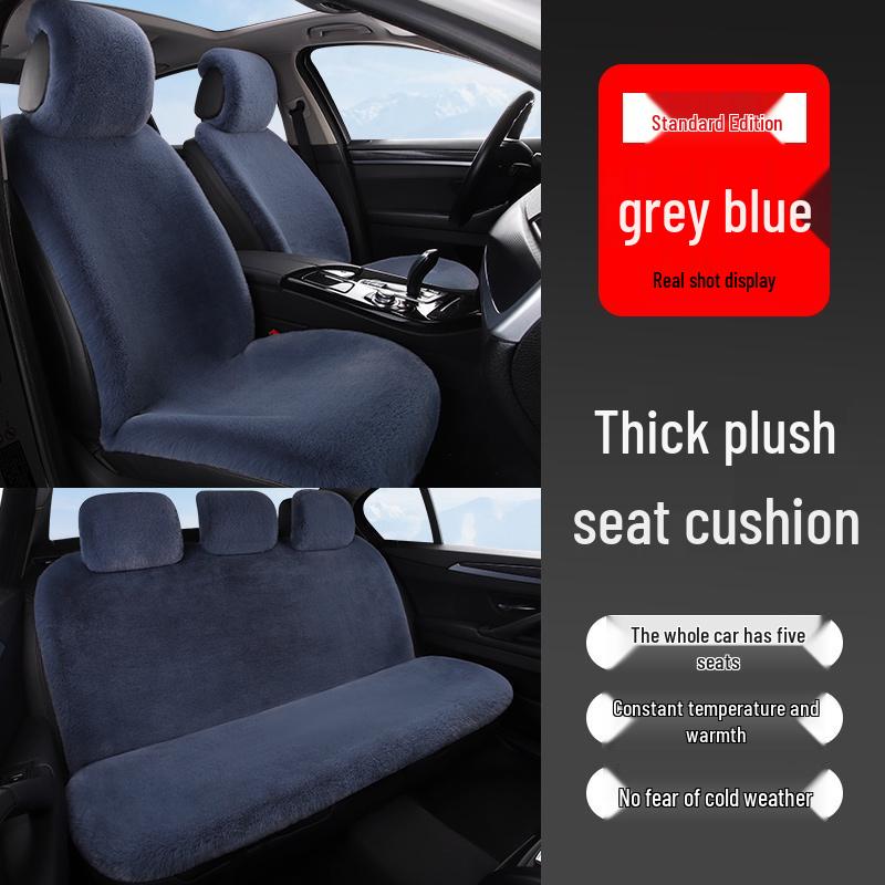 Универсальная плюшевая подушка на автомобильное сиденье: Толстый, Теплый Зимний Чехол из Кроличьего Меха