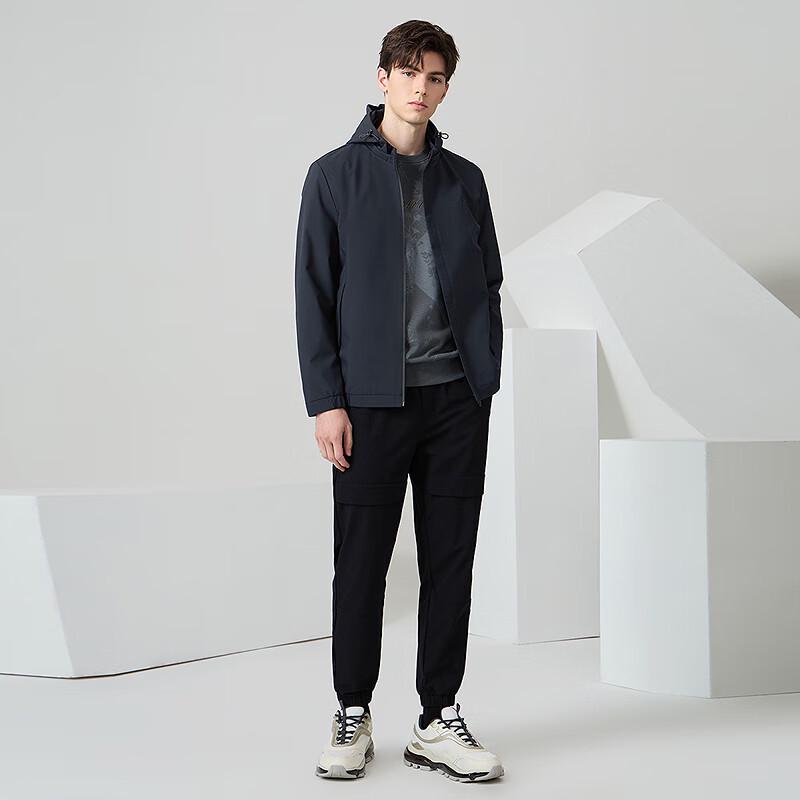 Dancing with Wolves Men's Detachable Hood Commuter Jacket