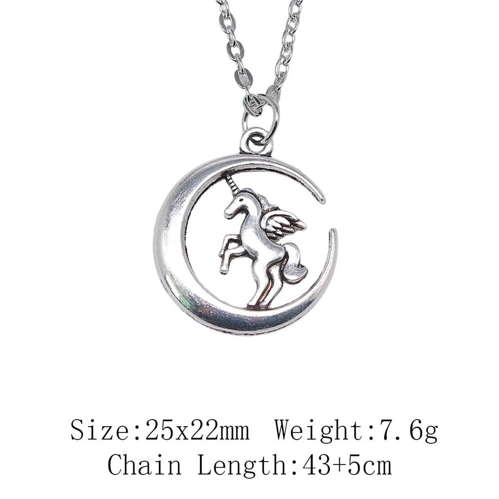 Подарки для женщин винтажное ожерелье лошадь единорог ожерелье на шею 43 см цепи предметы мужское ожерелье