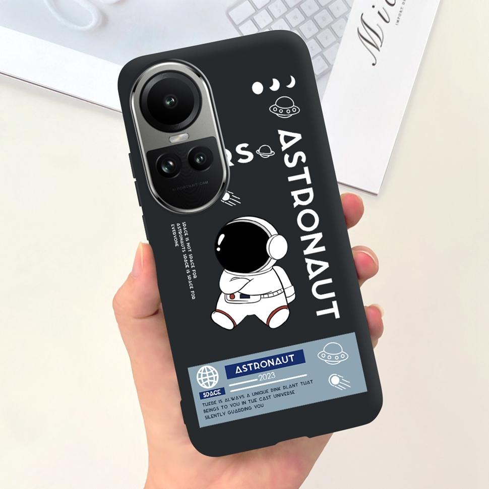 For Oppo Reno10 Case Luxury Colourful Painted Cover Soft Silicone Phone Case For Oppo Reno 10 Reno10 Pro 5G Back Cover Bumper