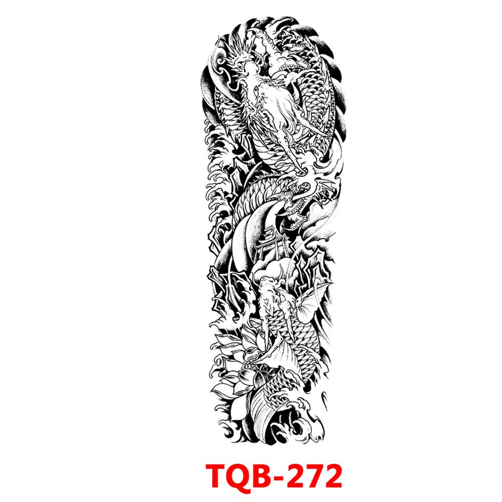 Татуировка с большим рукавом, розой, часами, глазом, водостойкая временная татуировка, наклейка, Лев, Король волков, боди-арт, полная поддельная татуировка для женщин и мужчин