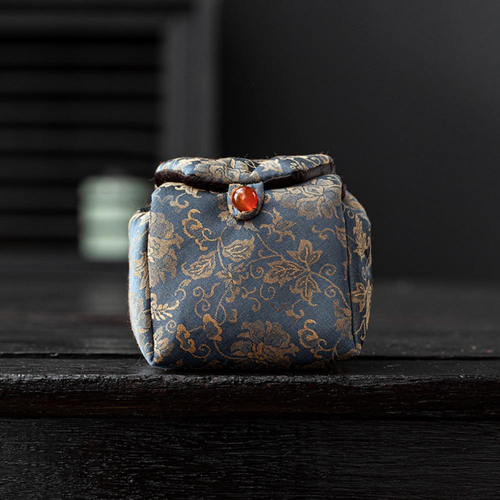 Ретро Брокад Чайный пакетик Китайский стиль Чайные грелки Карманный Чайная чашка Сумка для хранения На открытом воздухе