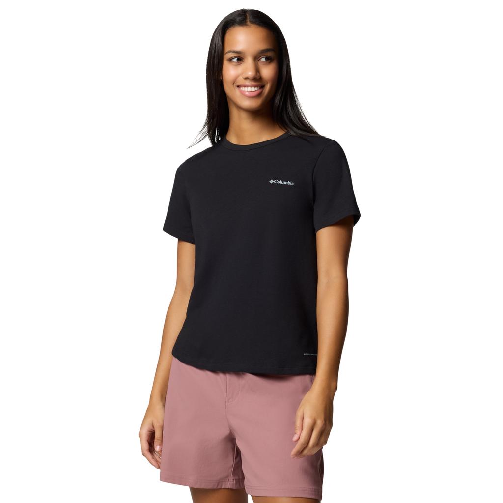 Columbia Sun Trek W SS II Tee, Womens Black T-shirt
