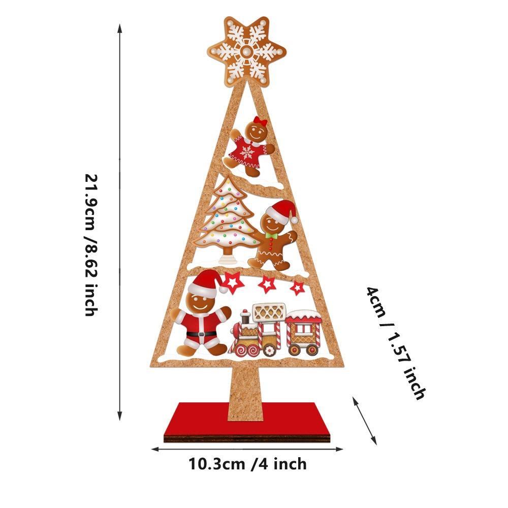 Santa Claus Desktop Decoration Wooden Tabletop Sign Exquisite Christmas Signs Plaque Home Decor