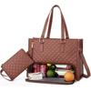 2 In 1 Handbag Lunch Bag Combination Bag Large Handbag Women'S Insulated Lunch Box Women'S Oblique Cross Computer Bag