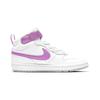 Nike Mid 2 Ретро Повседневные Нескользящие Амортизирующие Прочные Полувысокие Детские Кеды для Скейтборда Детские кеды Белый Фиолетовый CD7783-103